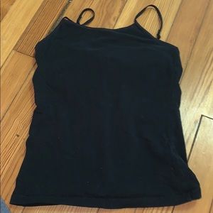 Black built in bra cami tank